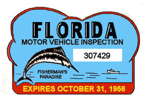 1956 Florida Inspection sticker